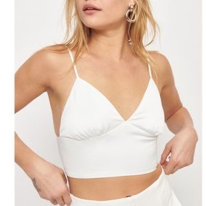 Dynamite Satin Bustier Crop Tank